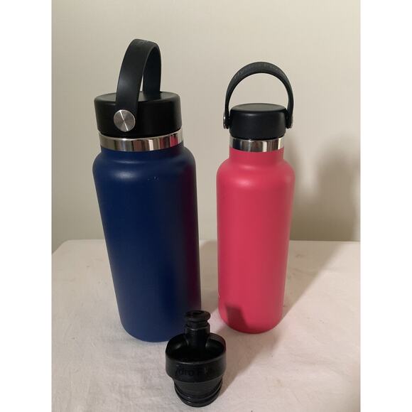 Hydro Flask Water Bottle Cobalt 32oz Watermelon 18oz Wide Standard Mouth Set 2 - Picture 4 of 9